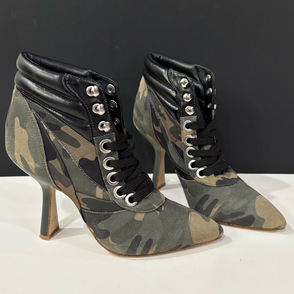 Gianni Bini Camo Heeled Ankle Boots - Picture 2 of 14